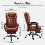 Home Computer Chairs Office Chairs Big and Tall Desk Chair Back Support Computer Desk Chair Ergonomic High Back Chair Executive Big and Tall Chair Suitable for Business Premises. - 图片 2