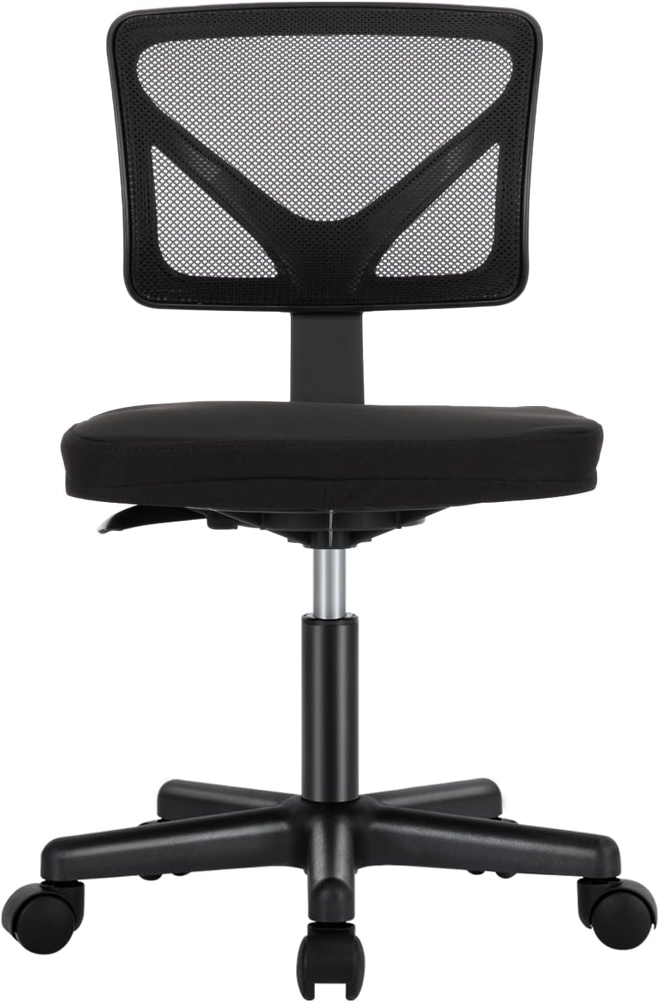 6188L9R78gL._AC_SL1500_.jpg Office Computer Desk Chair, Ergonomic Low-Back Mesh Rolling Work Swivel Chairs with Wheels, Armless Comfortable Seat Lumbar Support for Home, Bedroom, Study, Student, Adults, Black - 图片 1