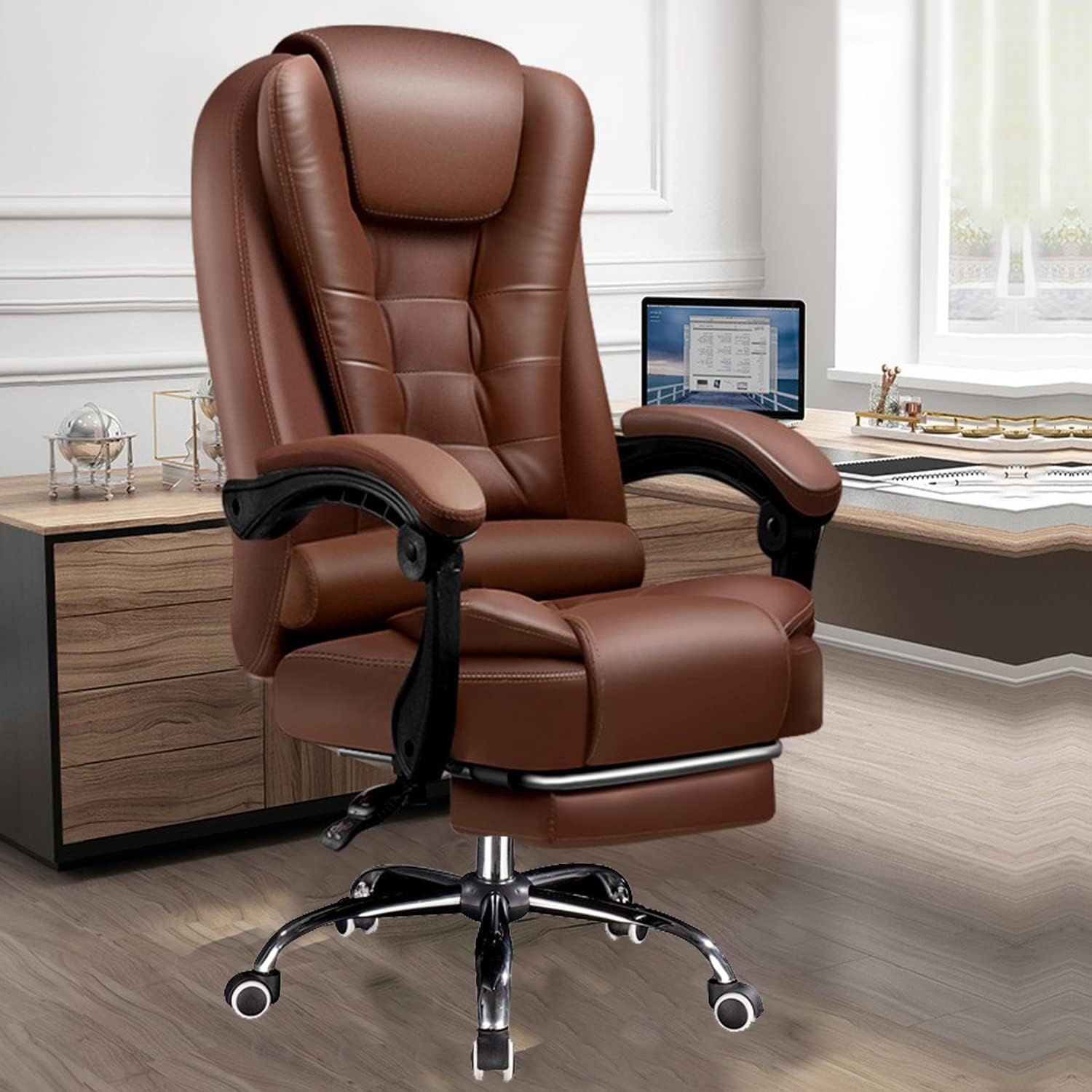 71jIsu41FL._AC_SL1500_.jpg Home Computer Chairs Office Chairs Big and Tall Desk Chair Back Support Computer Desk Chair Ergonomic High Back Chair Executive Big and Tall Chair Suitable for Business Premises. - 图片 1