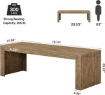 79-Inch Extra Long Desk, Two Person Double Desk for Home Office, Wooden Long Computer Desk Writing Table for Office, Natural Oak - 图片 2